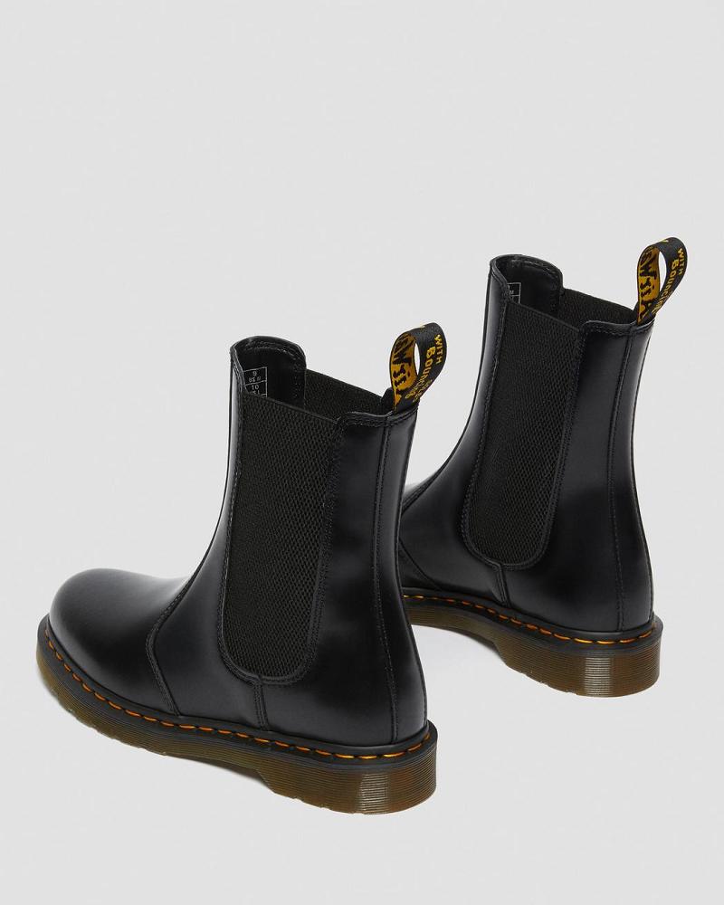 Dr Martens 2976 Hi Smooth Leren Enkellaars Dames Zwart | NL 79SGL